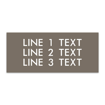 Essential Engraved 3-Line Informational Sign - 11.5"W x 5"H