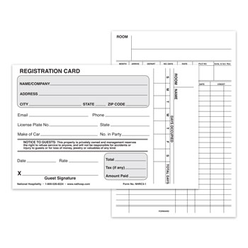 Registration Cards (Plain or Numbered)