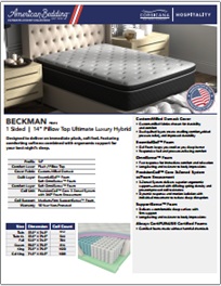 Corsicana Beckman Pillow Top Ultimate Luxury 14" Hybrid Specifications