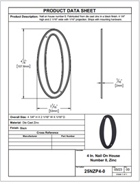 Black Zinc House Numbers