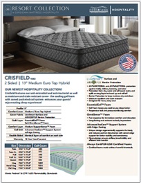 Corsicana Crisfield 2-Sided Euro Top Hybrid Specifications