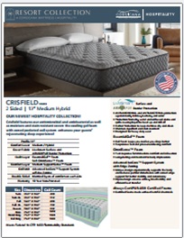 Corsicana Crisfield Medium Hybrid 13" Double-Sided Mattress Specifications