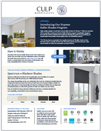 Express Roller Shade Program Overview