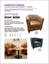 Upholstered Lounge Chair with Flared Back