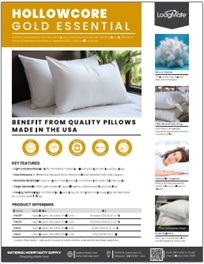Hollowcore Gold Essential Pillow Specifications