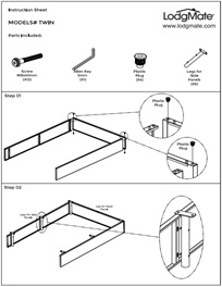 LodgMate Metal Platform Bed Base Assembly