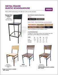 Metal Rustic Chair & Stool