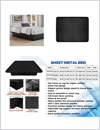 Sheet Metal Platform Bed Base with Groove Top Details