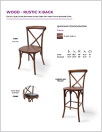 Wood Rustic X-Back