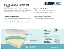 Sleep Inc. Bed 'N' Box 8" Firm Mattress Specifications