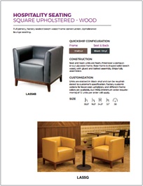 Upholstered Lounge Chair with Square Back