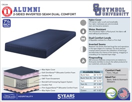Corsicana Symbol University Alumni Blue Nylon Mattresses Details