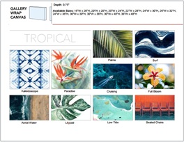 Tropical Canvas Wrap Collection