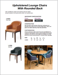 Upholstered Lounge Chair with Rounded Back