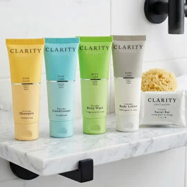 Hotel amenity collection Clarity