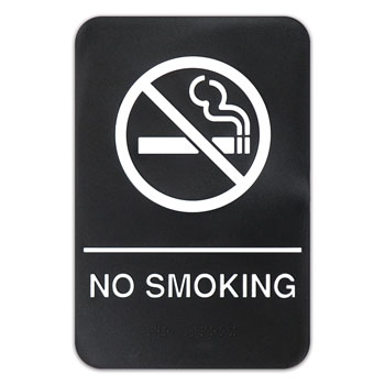 ADA 6"x9" Sign; "No Smoking"