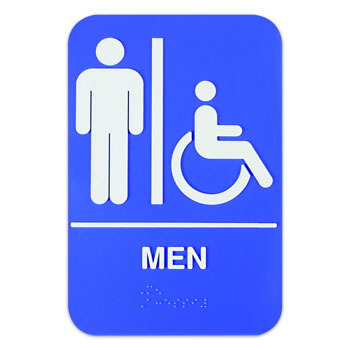 6"x9" ADA "Men w/Wheelchair" Sign