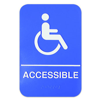 ADA 6"x9" Sign; "Accessible"