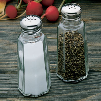 2 oz. Paneled Salt & Pepper Shakers - 12/cs