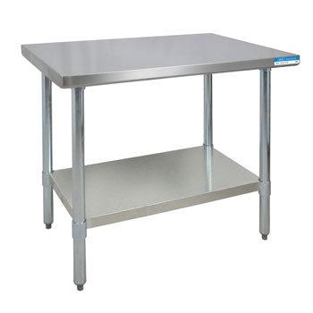 BK 16ga Stainless Steel Table with Stainless Steel Legs