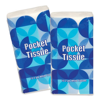 2-Ply Pocket Tissue (15 ct.) - 360 Pks/Cs.