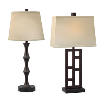 Dark Espresso Lamps - Downtown Collection