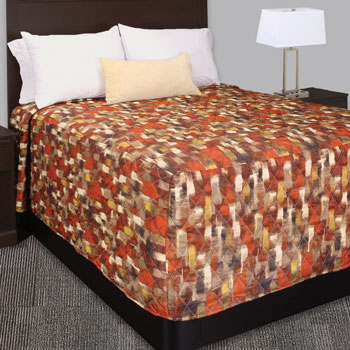 Trevira Quilted Polyester Fitted Style Bedspreads - Brushstroke