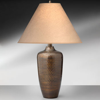 29" Hammered Bronze Table Lamp