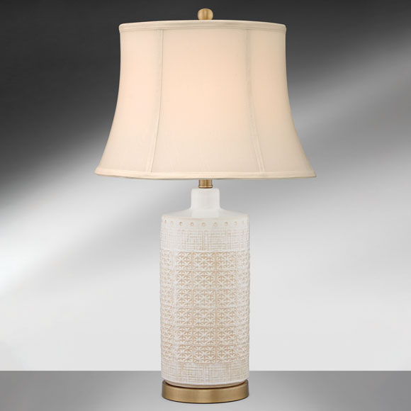 29 Ceramic Steel Table Lamp, Ivory Ceramic Table Lamp