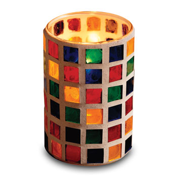 Mosaic One-piece Glass Candle Lamp