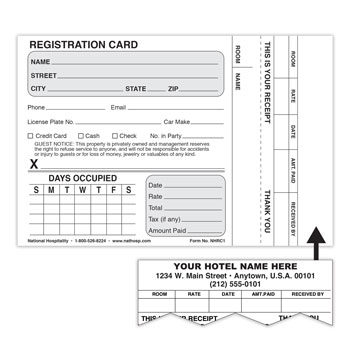 Custom Imprinted Registration Cards w/Receipt; 500/pk.