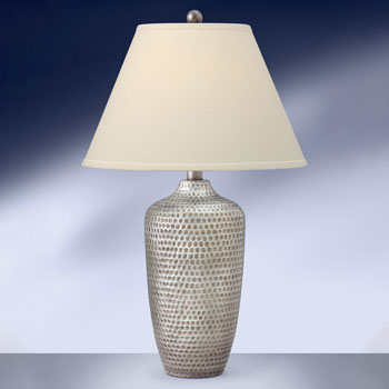 29" Antique Silver Table Lamp