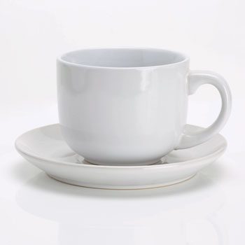 Ceramic Cappuccino Coffee Cups & Saucers