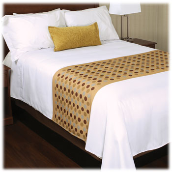 LodgMate Eclipse 100% Polyester Top Sheets with Faux Scarf