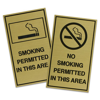 Engraved No Smoking & Smoking Permitted Signs