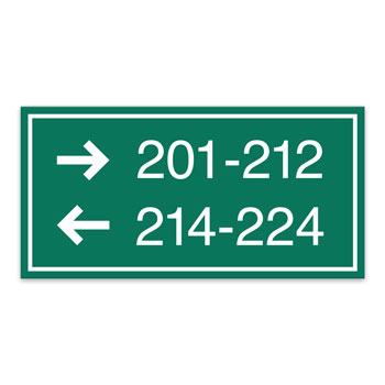 ADA 2-Line Directional Sign with Border - 8"W x 4"H