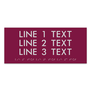 Essential Basic ADA 3 Line Informational Sign - 11.5" W x 5" H