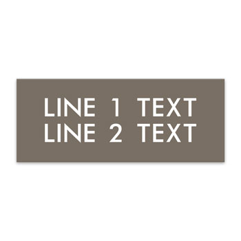 Essential Engraved 2-Line Informational Sign - 10"W x 4"H