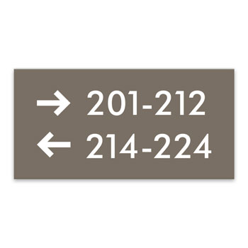 Essential Engraved 2-Line Directional Sign - 8"W x 4"H