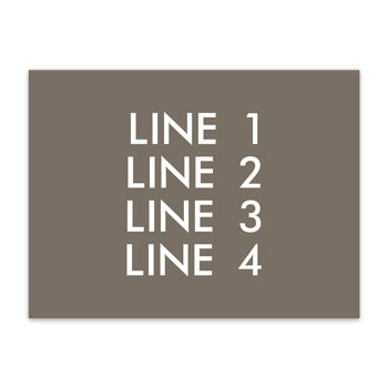 Essential Engraved 4-Line Informational Sign - 8"W x 6"H