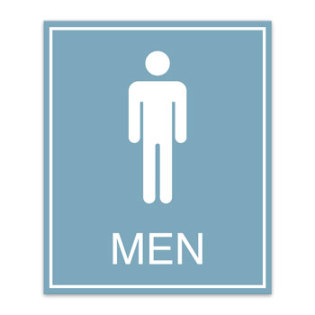 Essential Basic Engraved Men's Sign w/ Border - 7.5"W x 9"H
