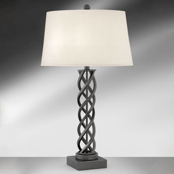 32" Helix Gunmetal Table Lamp