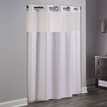 "Double H" Hookless Shower Curtains