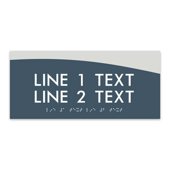 Horizon Braille 2-Line Informational Sign - 10"W x 4.5"H