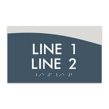 Horizon ADA 2-Line Informational Sign - 7.5"W x 4.5"H