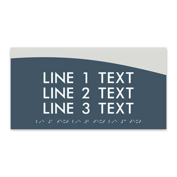 Horizon Braille 3-Line Informational Sign - 11.5"W x 6"H