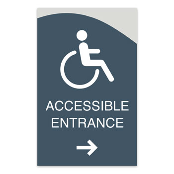 Horizon ADA Accessible Directional Sign - 6"W x 9.5"H