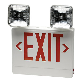 LED Exit Sign w/Swivel Lights