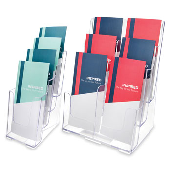 Leaflet Size Tiered Literature Holders