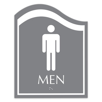 Ocean ADA MEN Restroom Sign - 8"W x 10.25"H